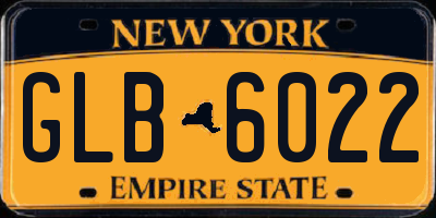 NY license plate GLB6022