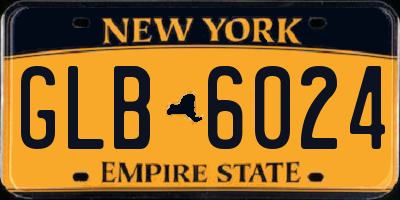 NY license plate GLB6024