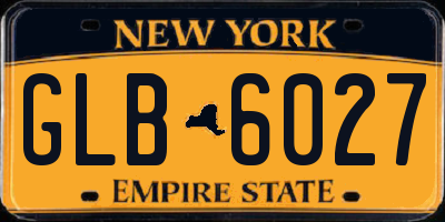 NY license plate GLB6027