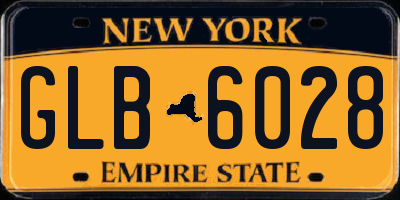 NY license plate GLB6028