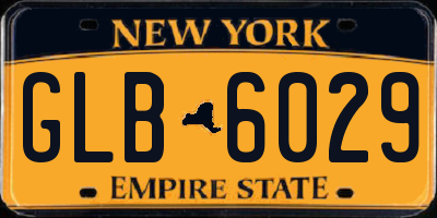 NY license plate GLB6029