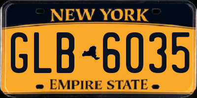 NY license plate GLB6035