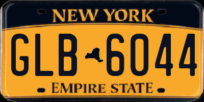 NY license plate GLB6044