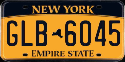 NY license plate GLB6045