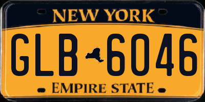 NY license plate GLB6046