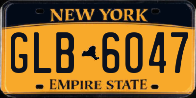 NY license plate GLB6047