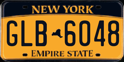 NY license plate GLB6048