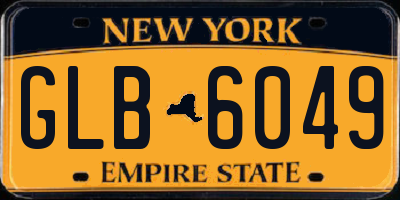 NY license plate GLB6049