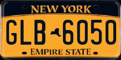 NY license plate GLB6050