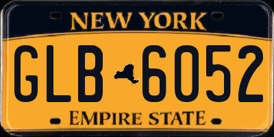 NY license plate GLB6052