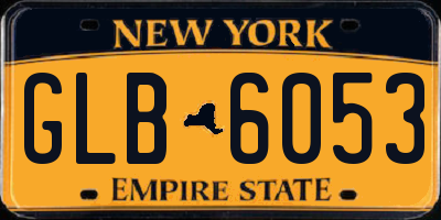 NY license plate GLB6053