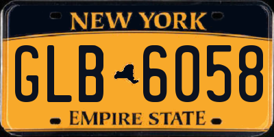 NY license plate GLB6058