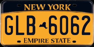 NY license plate GLB6062