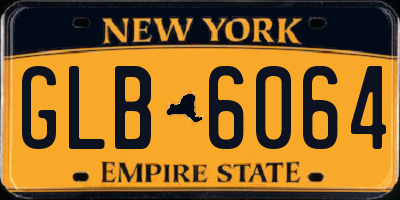 NY license plate GLB6064