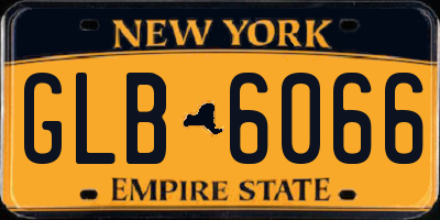 NY license plate GLB6066