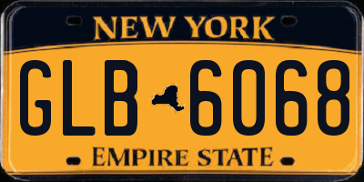 NY license plate GLB6068