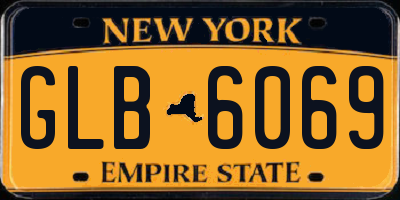 NY license plate GLB6069