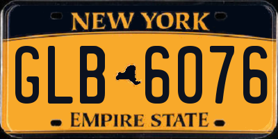 NY license plate GLB6076