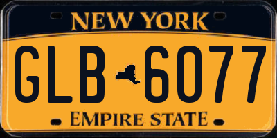 NY license plate GLB6077