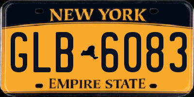 NY license plate GLB6083