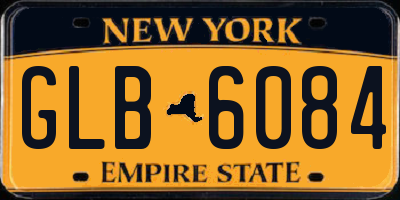 NY license plate GLB6084