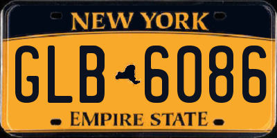 NY license plate GLB6086