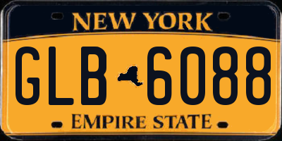 NY license plate GLB6088