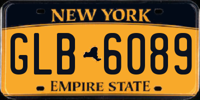 NY license plate GLB6089