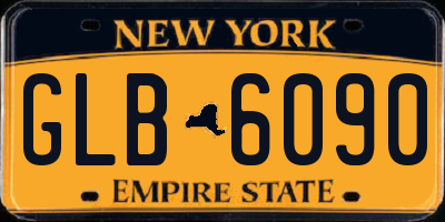 NY license plate GLB6090