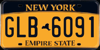 NY license plate GLB6091