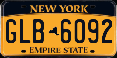 NY license plate GLB6092
