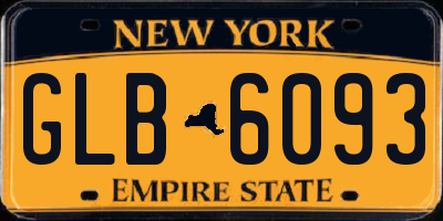 NY license plate GLB6093