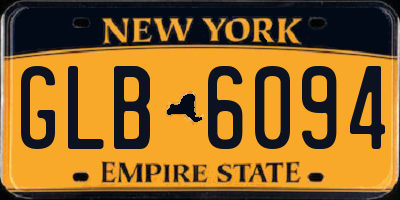 NY license plate GLB6094