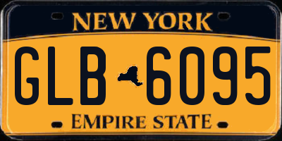 NY license plate GLB6095
