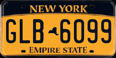 NY license plate GLB6099