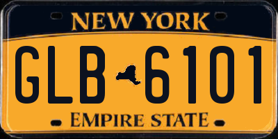 NY license plate GLB6101