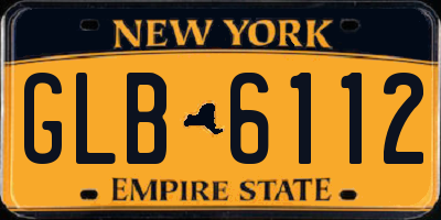 NY license plate GLB6112