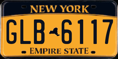NY license plate GLB6117