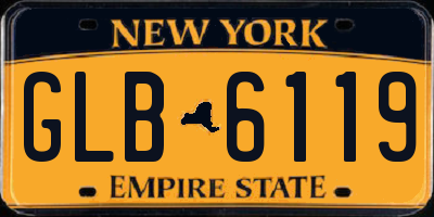 NY license plate GLB6119