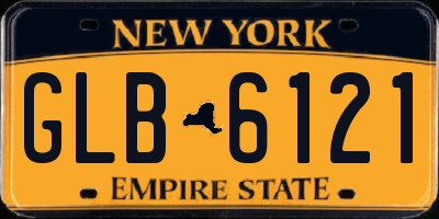 NY license plate GLB6121
