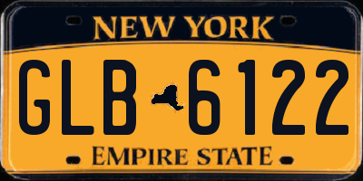 NY license plate GLB6122