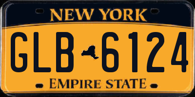 NY license plate GLB6124