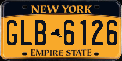 NY license plate GLB6126