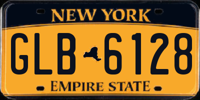 NY license plate GLB6128