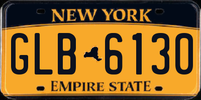 NY license plate GLB6130