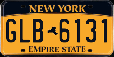 NY license plate GLB6131
