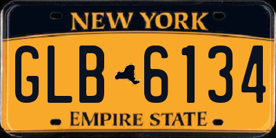 NY license plate GLB6134