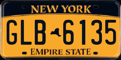 NY license plate GLB6135