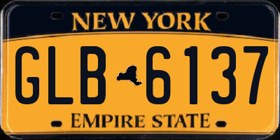 NY license plate GLB6137