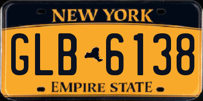 NY license plate GLB6138